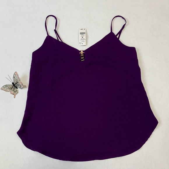 Dynamite Tops - NWT Dynamite Woven Purple Square Trim Cami (xs)